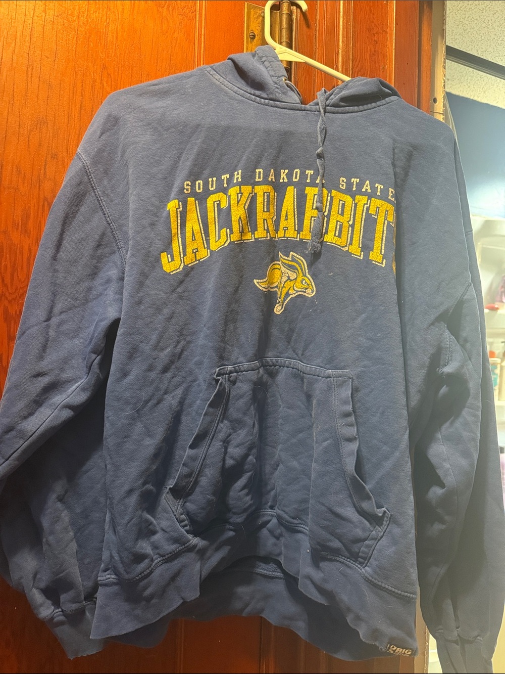 Gear For Sports Navy Blue South Dakota State Jackrabbit Hoodie with Yellow Logo